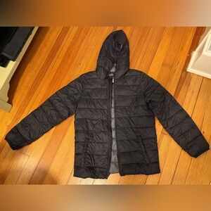 Old Navy XL kids puffer coat black narrow channel